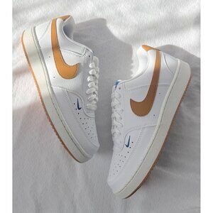 8 Womens Nike Court Vision Low NN White Flax Blue FV9952-102